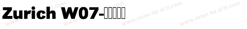 Zurich W07字体转换